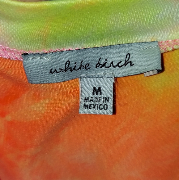 Womans White Birch Tye Dye Tank Top in size Medium Made in Mexico - Picture 3 of 4